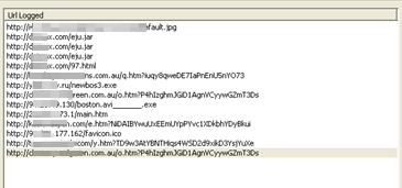 Figure 3. Malicious URL log